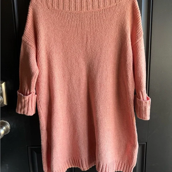 Free People Brookside Tunic Sweater light Pink Size Small - Picture 8 of 9